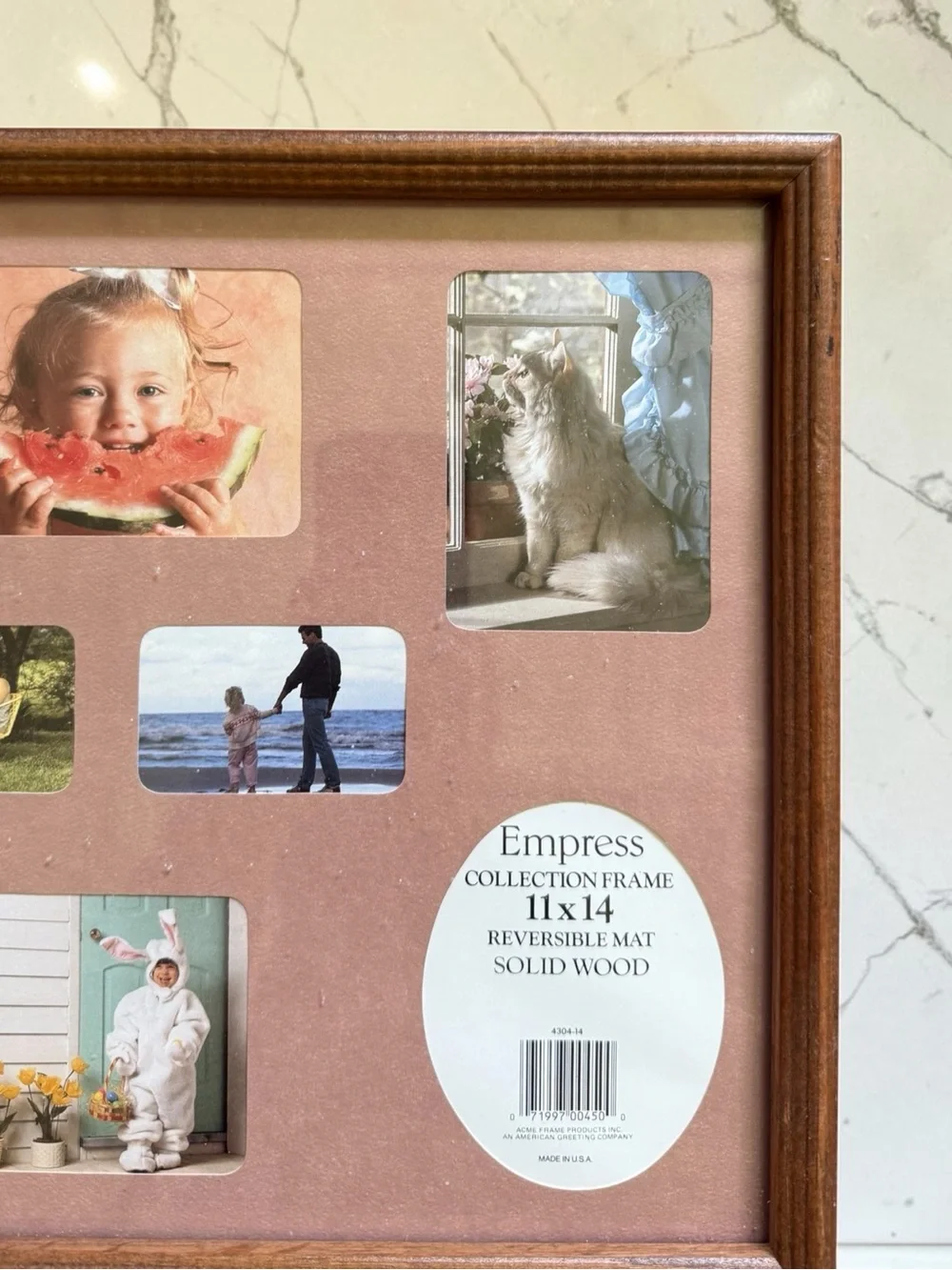 Empress Wood Frame Multi-Opening Photo Collage Frame 11x14” Holds 8 Photos